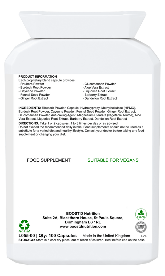 BOOST'D Colon Cleanse Capsules B (100) - BOOSTD Nutrition -