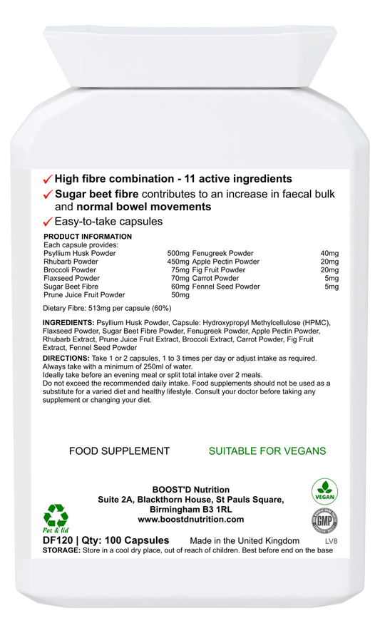 BOOST'D Fibre Capsules (100) - BOOSTD Nutrition -
