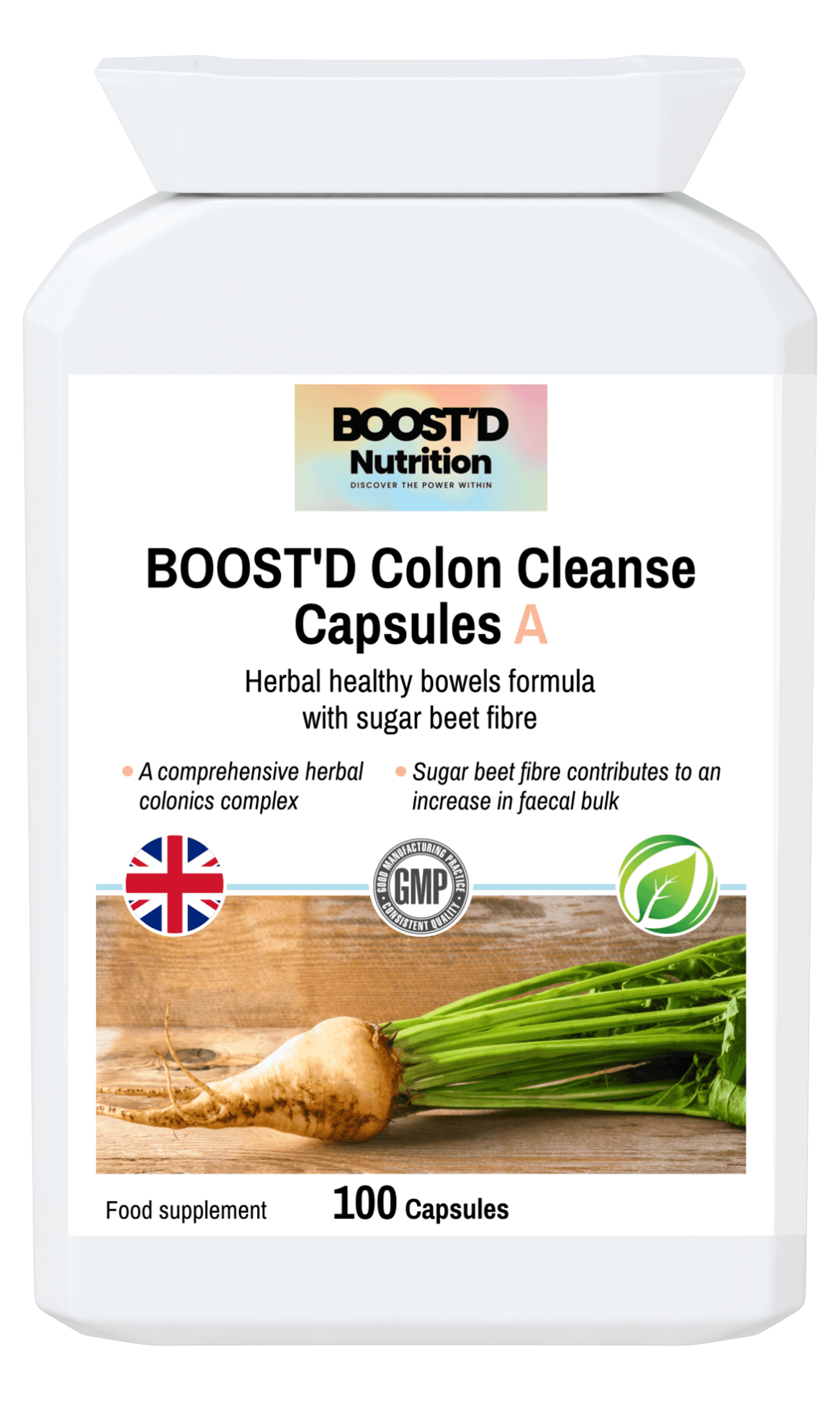 BOOST'D Colon Cleanse Capsules A (100) - BOOSTD Nutrition -
