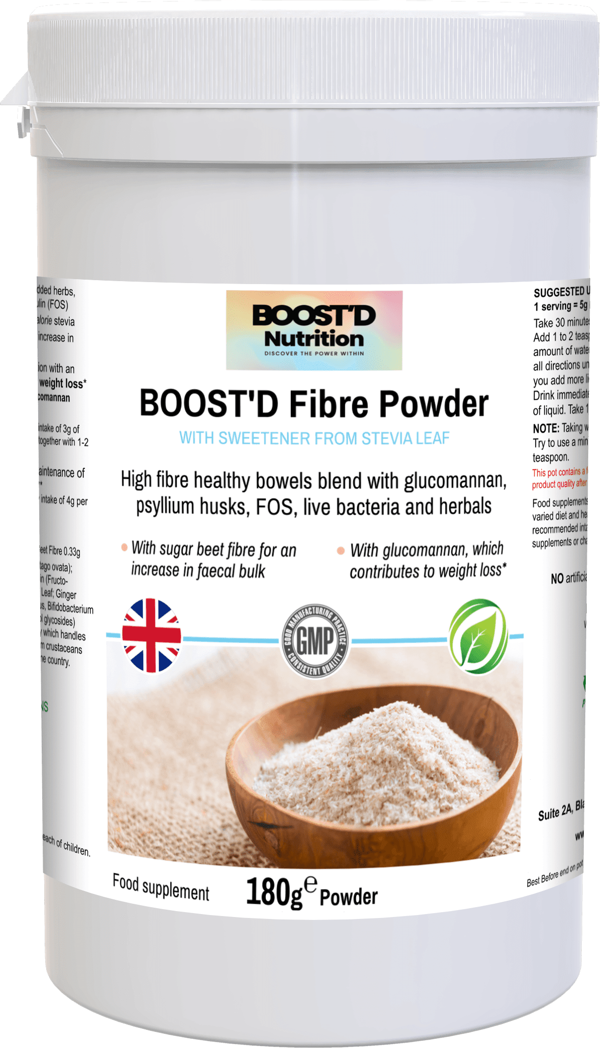 BOOST'D Fibre Powder (180g) - BOOSTD Nutrition -