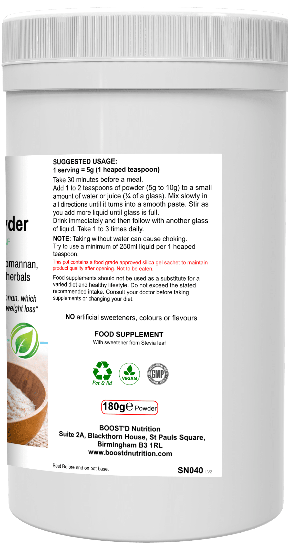 BOOST'D Fibre Powder (180g) - BOOSTD Nutrition -