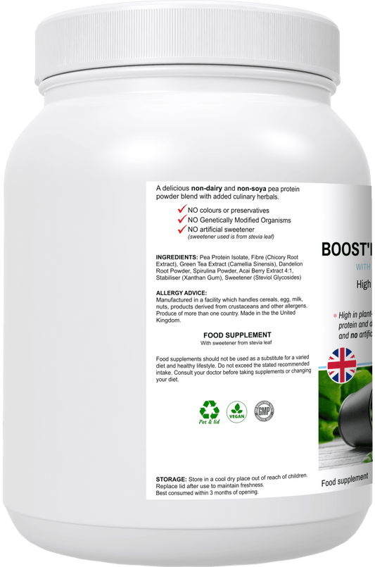 BOOST'D Pea Protein Powder (500g) - BOOSTD Nutrition -